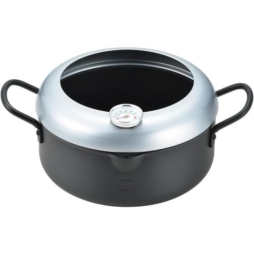 Eporus Agetaro Tempura Pan with Thermometer, 20cm, AGT-T20W, Approx. 293 X 210 X 115mm, Depth: 80mm