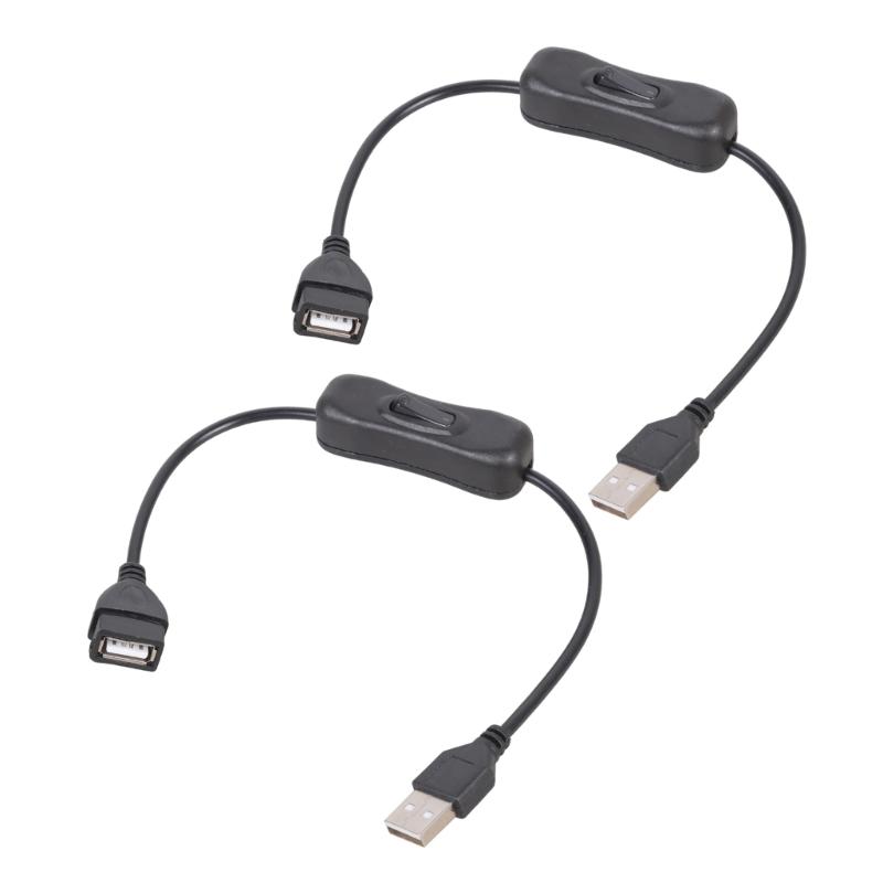 

USB Power Switcher Cord 30cm/11.81inch For Low Power Devices Like LED Lights Fans Lamps Could Not Data Transfer Power Cord чорний