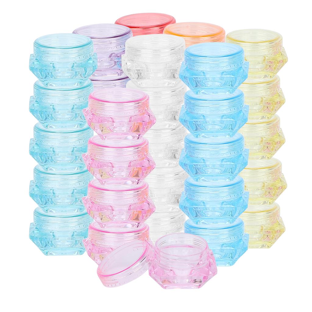 40Pcs Sample Containers 3ml 8 Different Colors Good Airtightness Exquisite Portable Makeup Container for Travel
