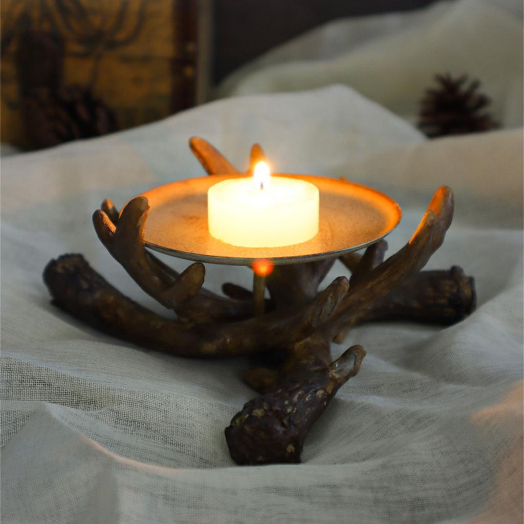 Antler Candle Holders Farmhouse Candlestick Holders Table Centerpiece,Rustics Tealight Holders for Home Decors