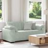 VidaXL Loveseat Sofa Light Grey 140 Cm Velvet, Two-seater Sofa, Divan, Living Room Seat, Sofa, Upholstered Sofa, 4105267