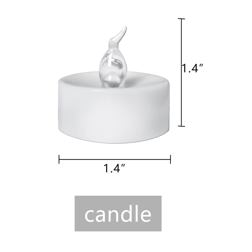 12Pcs Plastic Flameless Candles Ivory Battery Operated Candles LED Tea Lights Candles Wedding Decor