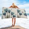 Tulip Flowers Bath Towel Botanical Floral Beach Towel Microfiber Quick Dry Portable Camping Picnic Yoga Gym Travel Sport Towels