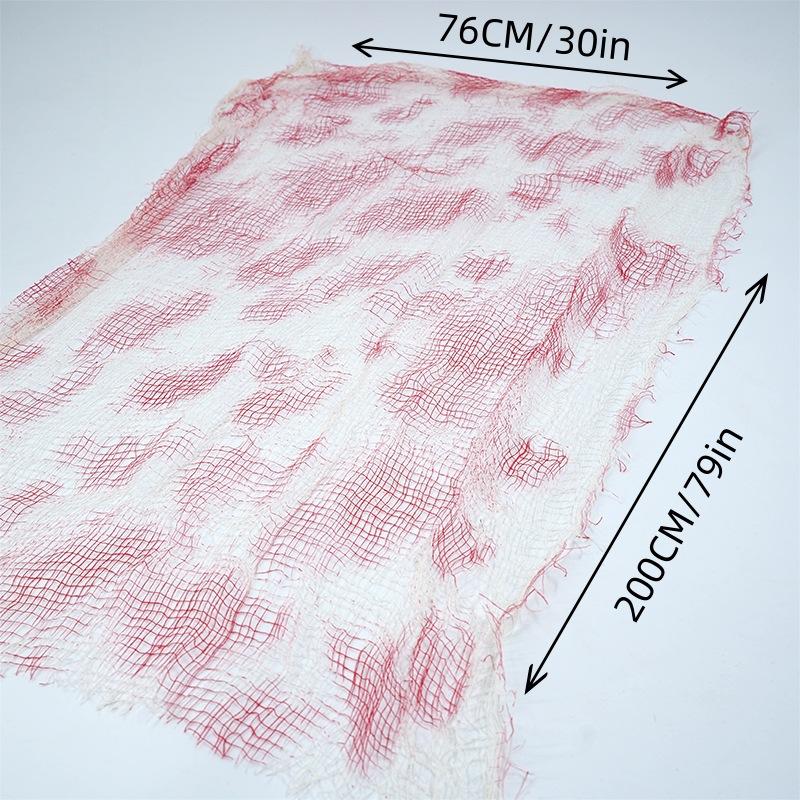Halloween Bloody Gauze Decorations,Horror Bloody Cloth Bandage,Door Curtainsss,Halloween Haunted House Party Props