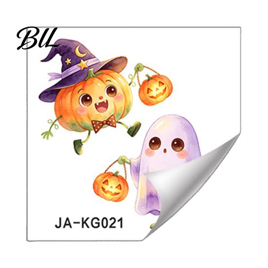 Seasonal Wall Decals Halloween Pumpkin Ghost Switch Sticker, Cartoon Light Self-Adhesive Stickers Decoration Decal for Living Room Bedroom
