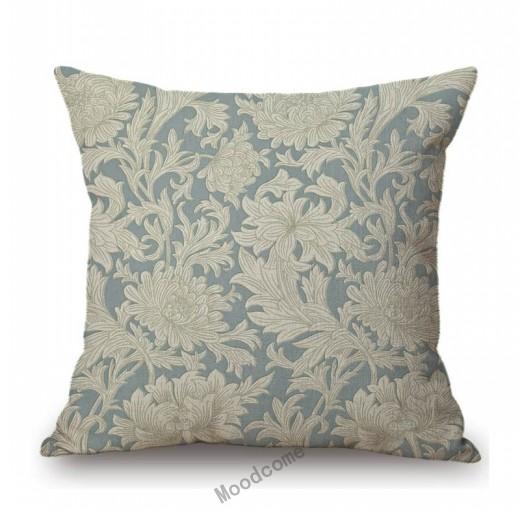 Uk William Morris Chrysanthemum Pattern Classic Floral Design Elegant Sofa Decorative Cotton Linen Pillow Case Cushion Cover