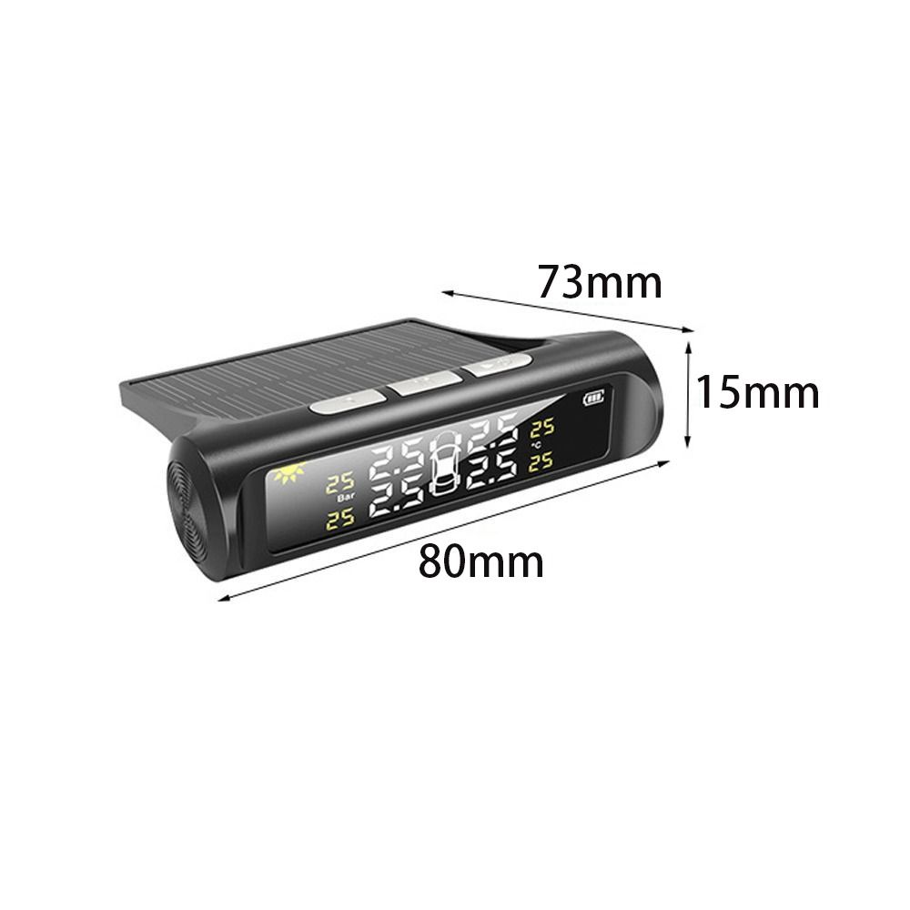 Solar TPMS Monitor System LCD Display Auto Security Alarm Systems Car Tire Pressure Alarm
