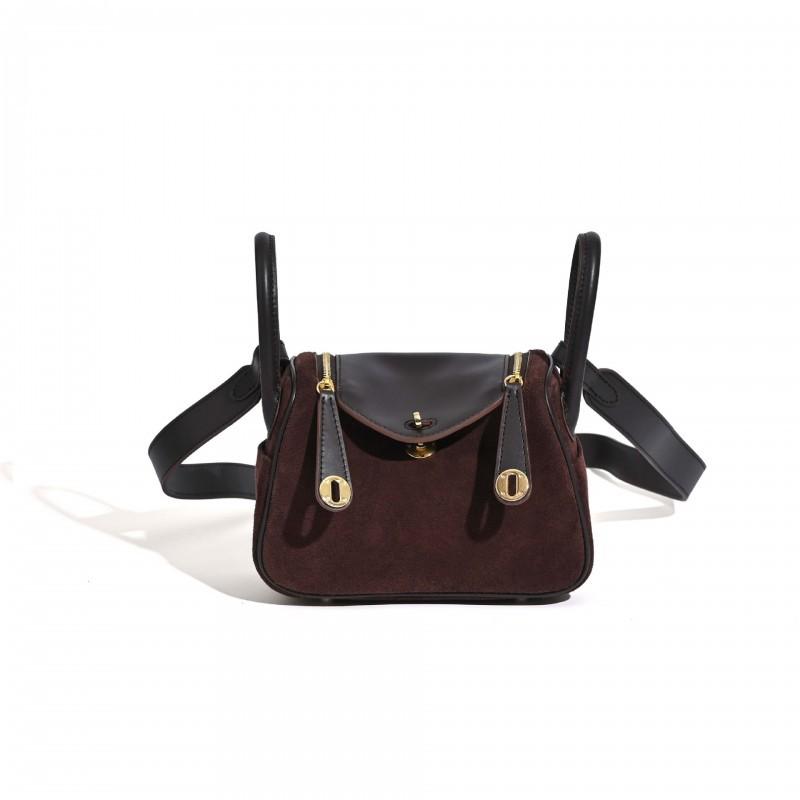 2025 Women's Bag First-layer Cowhide Lindi Matte Leather Large-capacity Fashionable Commuter Doctor Shoulder