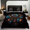 Set letto 3 pezzi con stampa a motivo bohémien, 1*copripiumino+2*federe, adatto per camere da letto di coppie e adulti