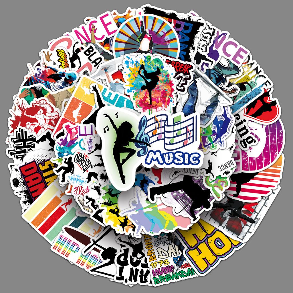 50 Tanzende Graffiti-Sticker Personalisiert Kreativ Streetdance Hip-Hop Dekorativ Wasserbecher Handy Skateboard Sticker