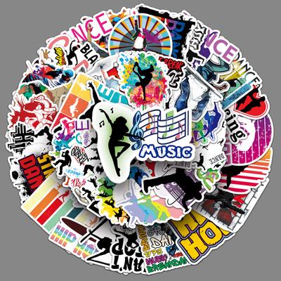 50 Dancing Graffiti Stickers Personalized Creative Street Dance Hip-hop Decorative Water Cup Mobile Phone Skateboard Stickers