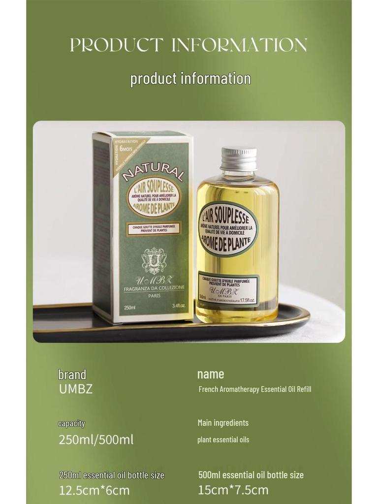 Green Lemon Basil Citrus Aromatherapy Refill for Flameless Car Diffuser & Bedroom