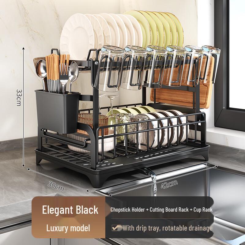 

Multifunctional Double-Layer Kitchen Dish Drying Rack