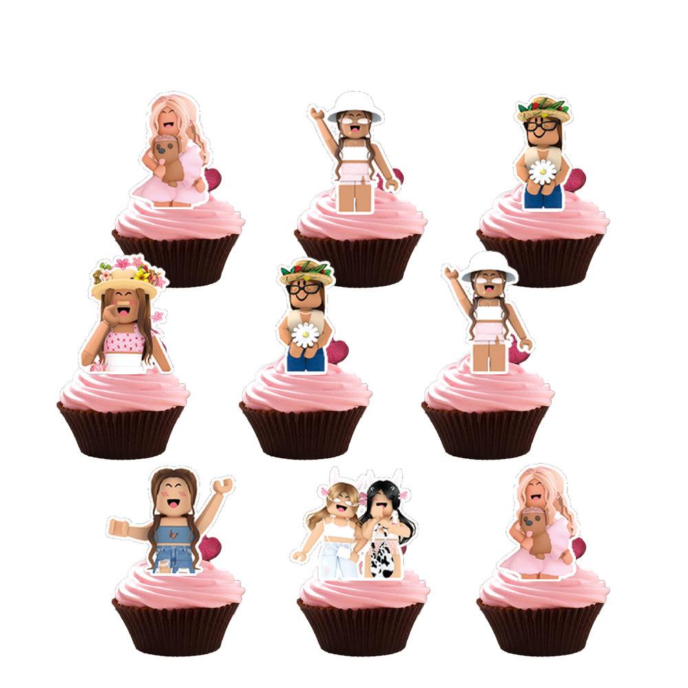 Pink Roblox Birthday Party Supplies Disposable Cutlery Paper Plates Paper Cups Paper Towels Girls Eco-Friendly Paper Products