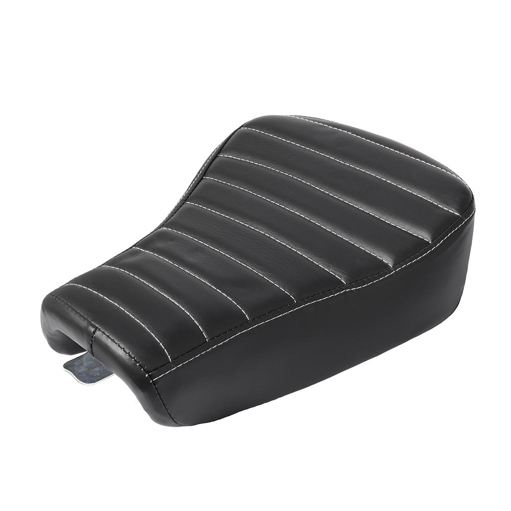 

For Harley Sportster Forty Eight XL1200 883 72 48 Black Motorcycle Front Driver Leather Pillow Solo Seat Cushion E