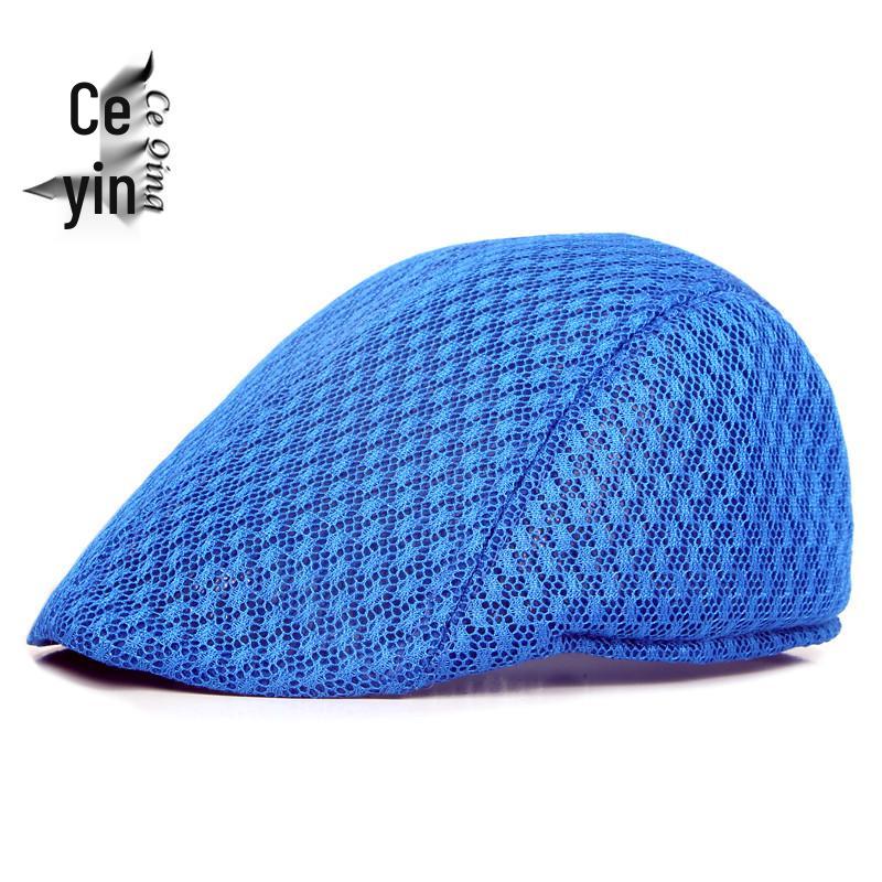 Korean Style Mesh Duckbill Beret for Men & Women - Breathable Summer Sun Newsboy Cap