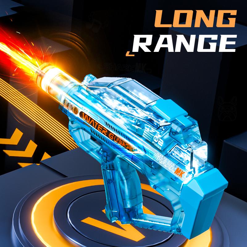 Electric Water Gun Toy Kids Water Squirt Gun With Lights And Sound Automatic Continuous Firing Watergun Beach Pool Outdoor Toy