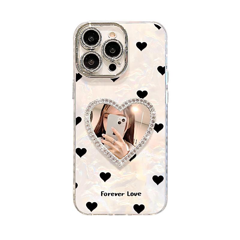 Love Mirror Bracelet Is Suitable for Apple 17promax Mobile Phone Case Iphone15 New Women's 16 Light Luxury High Sense