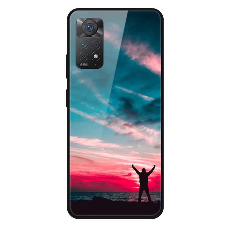 Fashion Glass Cover For Xiaomi Redmi Note 10 / Note 11 / Note 12 Case Tempered Glass Covers for Xiaomi Redmi Note 12 4G Case