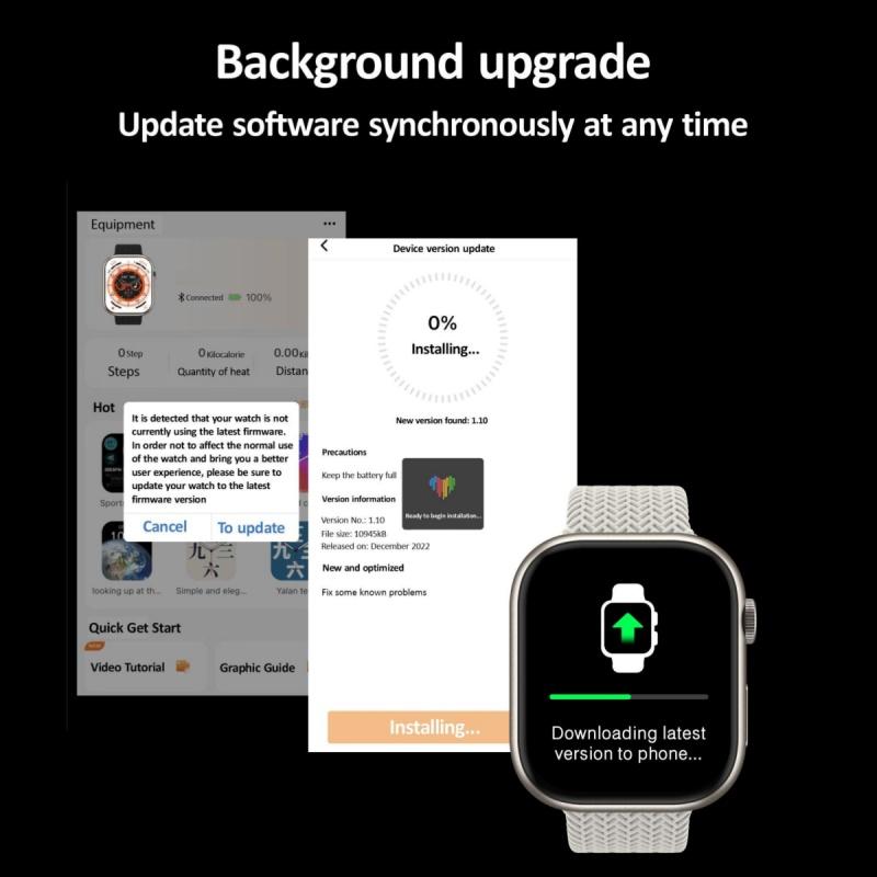 Rainbuvvy HK9 Pro Náramek Chytré hodinky 2,02palcový OLED 410x494 LC11S BT 5.1 Vodotěsné IP67 Podpora Bluetooth volání Sledování kroků Monitorování spánku