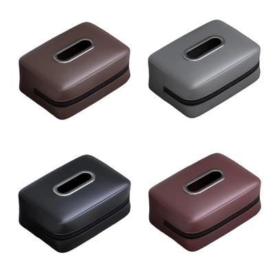 Porta fazzoletti in pelle per auto Console centrali generali Scatola per tovaglioli Dispenser elegante di fazzoletti per veicoli Conveniente per auto