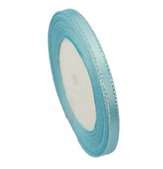6mm Silver Edge Ribbon for Cake & Gift Box, 22m Roll