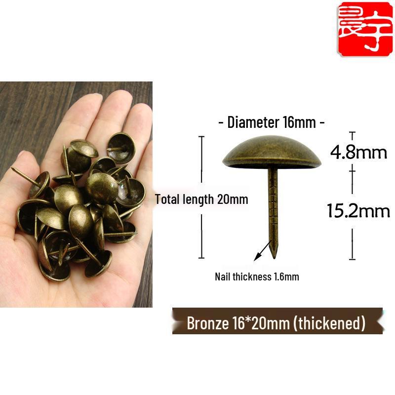 Antique-style Round Head Sofa Decoration Nails, Retro Pushpins, Thickened and Smooth Foam Nails, Furniture Hardware.