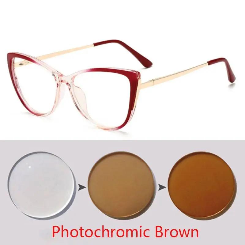Cat Eyes Finished Myopia Glasses Women Men Cat Eye Nearsighted Eyewear Student Glasses Diopters Minus -1.0 -1.5 -2.5 To -6.0