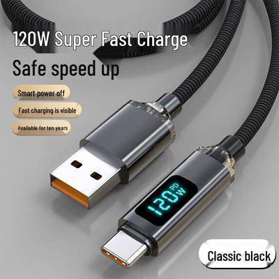 120W Super Flash Charge Type-C Cable for Huawei, Vivo, Oppo, Honor 6A - Fast Charging