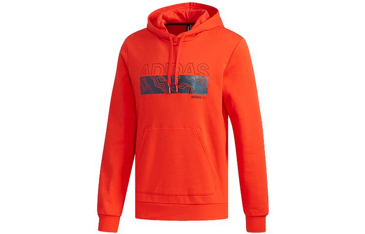 Adidas Neo Sweatshirts Men s Bright Pink Red Hooded Moderate Regular EI4460 S