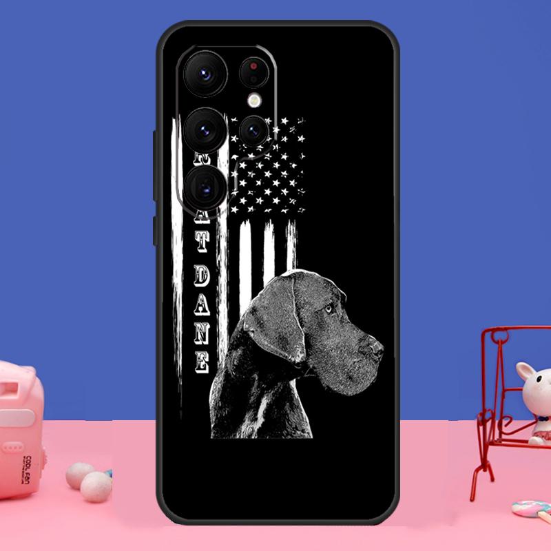 Great Dane Dog Case For Samsung Galaxy S23 S24 Ultra S21 S22 Plus Note 20 Note 10 S8 S9 S10 S20 FE Cover