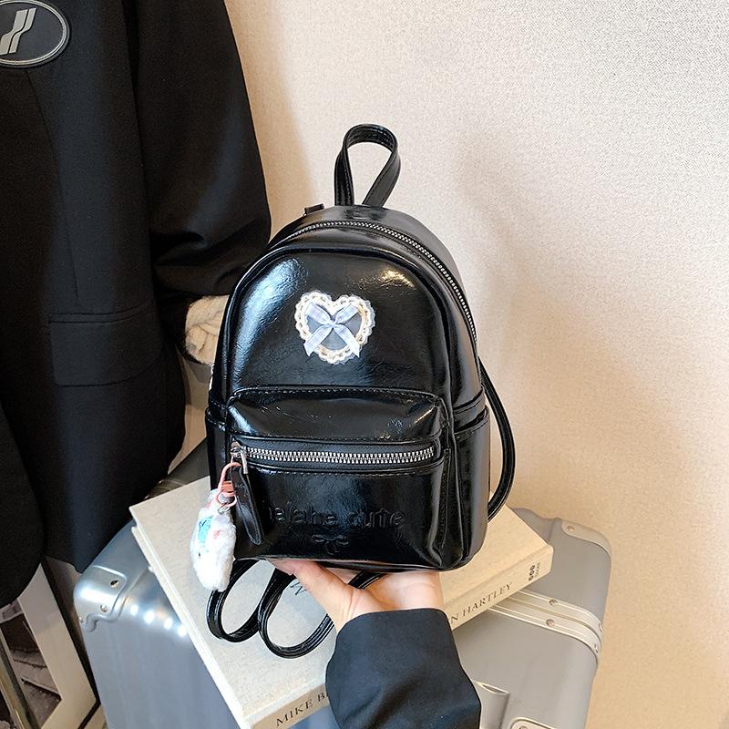 

Универсальный рюкзак Универсальная сумка Студенческий дорожный маленький школьный рюкзак Высокая ценность серебристый милый трендовый рюкзак чёрный