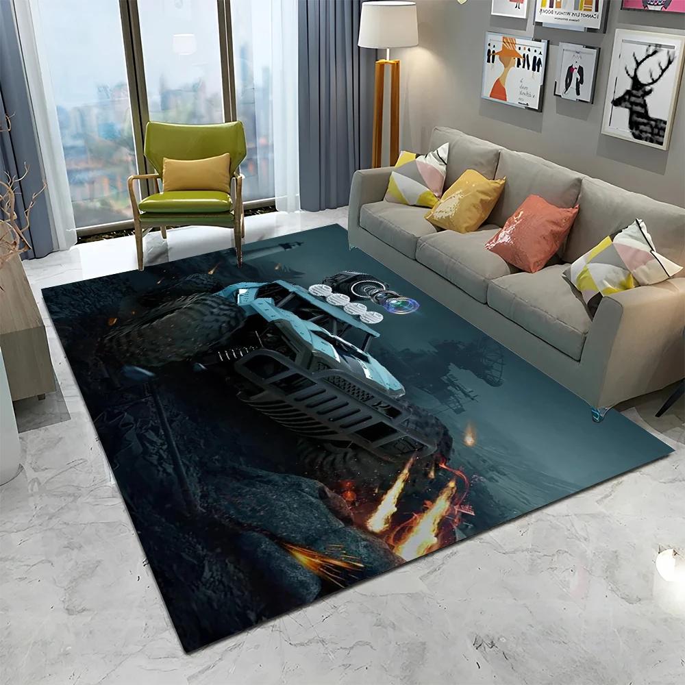 Covor 3D Monster Jam Monster Truck Desen Animat pentru Casă Living Dormitor Canapea Covoraș Decor, Covor pentru Copii Covoraș de Podea Antiderapant