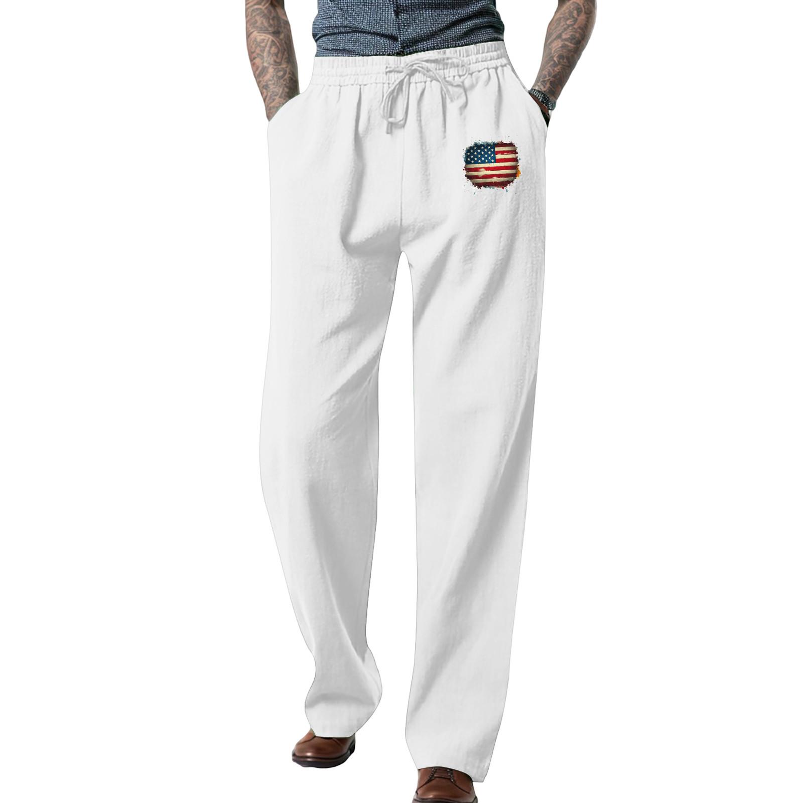 

Мужские комбинезоны, повседневные брюки с несколькими карманами и завязками, походные брюки, хлопковые саржевые брюки XL белый
