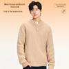 MINISO Men's Retro Henley Collar Long-Sleeve Knit Sweater