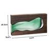 AEE4-Wooden House Glass Vase Water Raised Flower Living Room Dining Table Dry Flower Arrangement Container Ornament