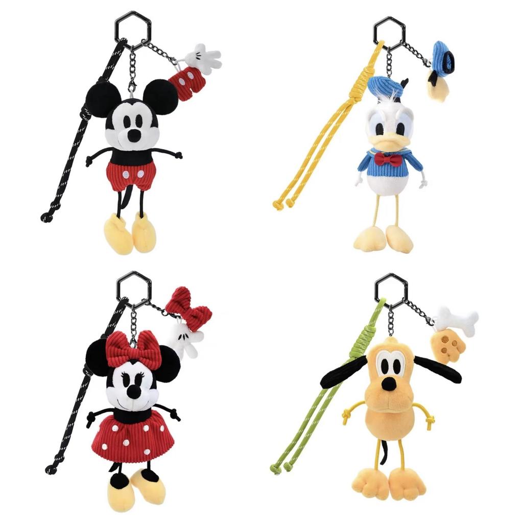 Disney Minnie Mickey Pluto Donald Duck Plush Toys Fantasy Toy Story Pendant Bag Plush Keychain Phone Car Plush Keyring
