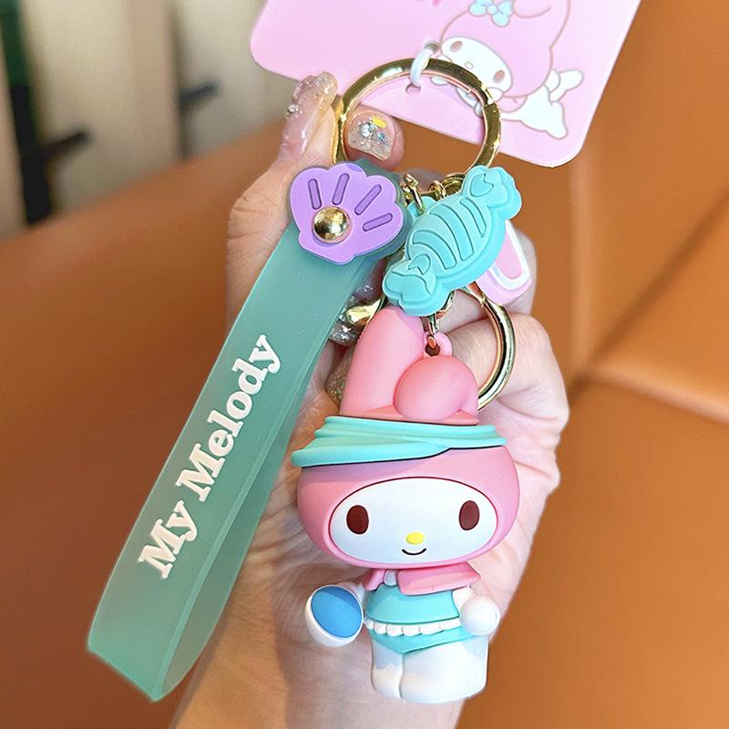 

Refreshing Summer Big Eared Dog Keychain Cartoon Melody Kulomie Women S Delicate Bag Pendant