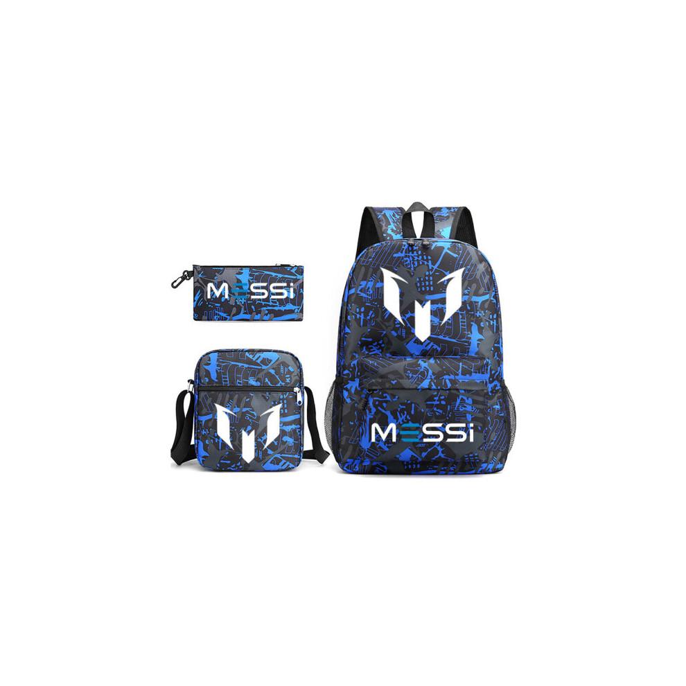 Zaino Regalo per Bambini Nuova Cartella Scolastica Tema Calcio Set da 3 Pezzi