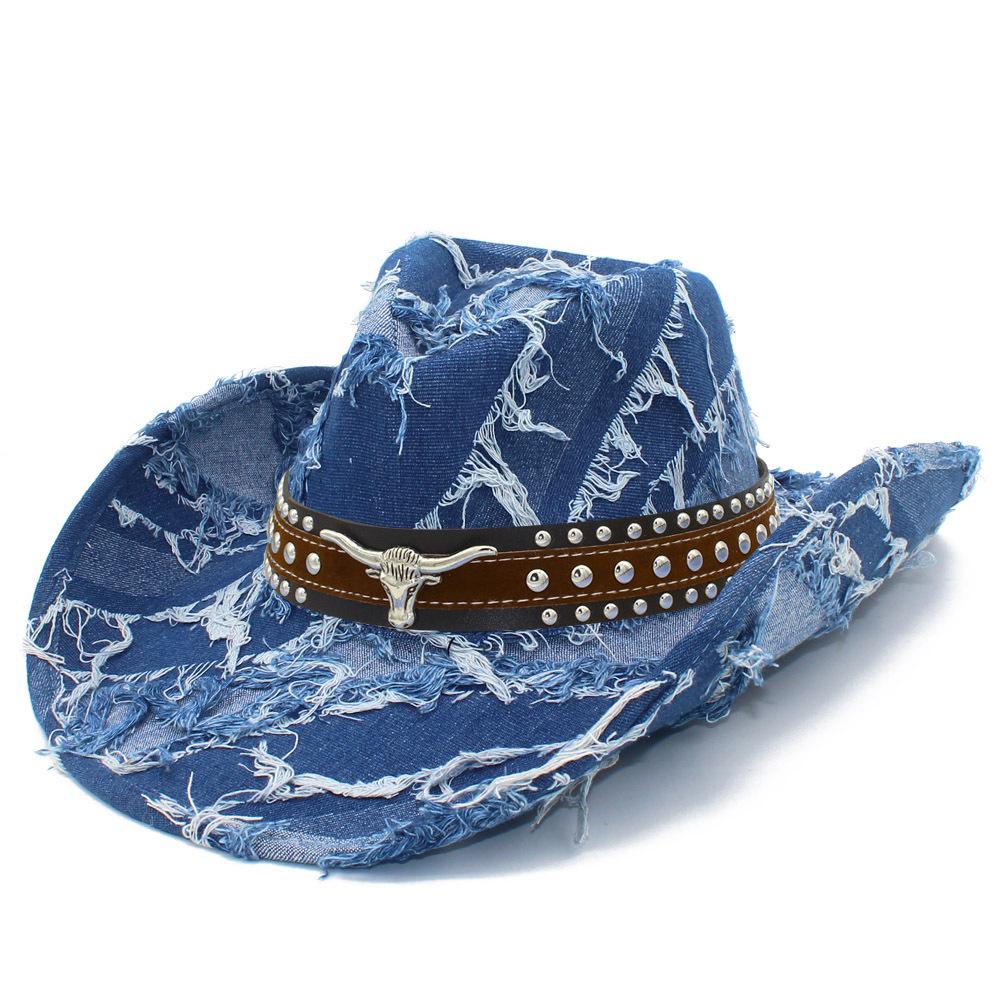 Couple hip-hop bull head accessories jazz hat European and American gentleman hat street trendy brand men's and women's four-season top hat