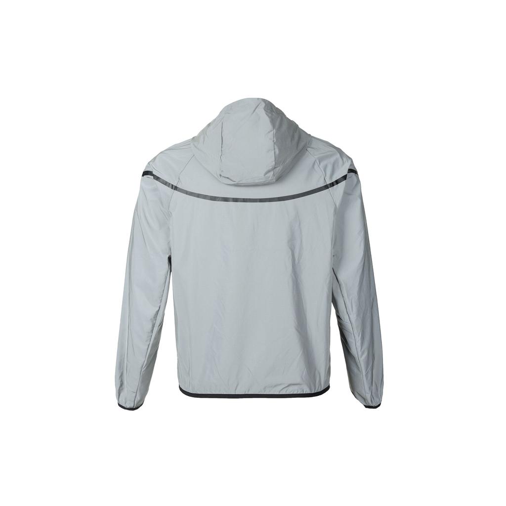 Nike Giacca Tessuta FW24 Serie Flash Tech con Cappuccio e Zip Maniche Lunghe Uomo giacche Argento Riflettente Nero FZ7586-035