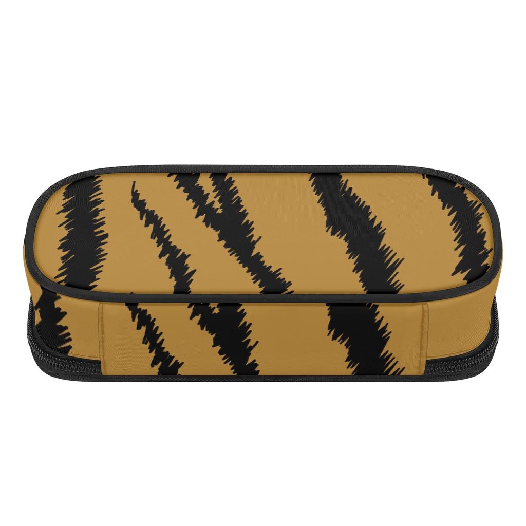 Pencil Case Roomy Interior Zipper Closure 300D Polyester with Main Compartment Mesh Pocket and Pen Slots for Student Stationery