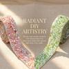Self Adhesive Rhinestone Strip Colorful Resin Material Crushed Rhinestone Trim Crushed Stone No Iron Needed