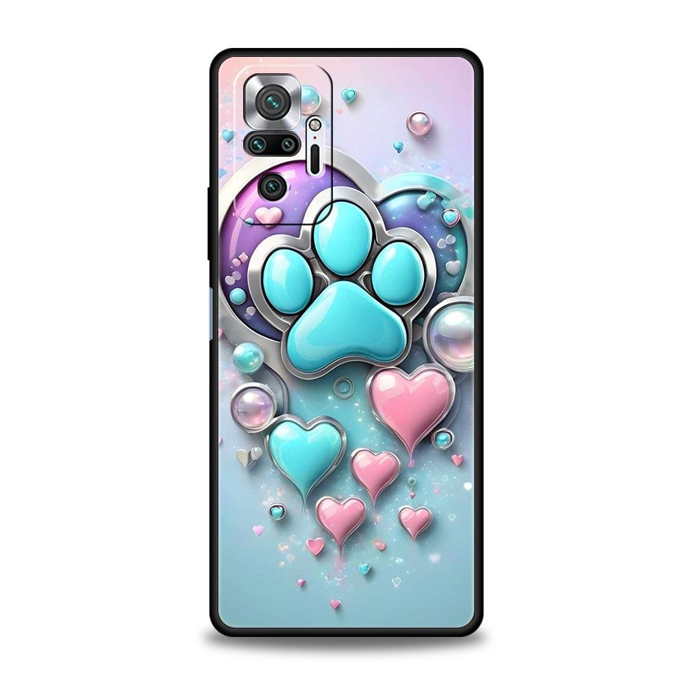 Og Paw Print Aesthetics Phone Case Cover for Redmi 14C 10C Note 15 14 13 12 10 11 K40 Pro Plus Soft TPU Shockproof Shell Fundas