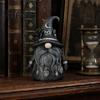 Witch-themed Display Wizard Hat Faceless Gnome Figurine, Mystical Home Decor Statue with Crescent Pentagram Black Rose Study Desk Ornament Rune