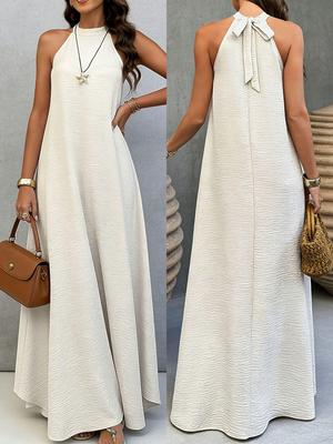 2026 Summer Plus Size Sleeveless Ice Silk Maxi Dress for Women