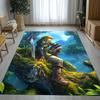 Retro Z-Zelda Cartoon Link Games Living Room Non-Slip Area Rug Soft Carpet for Bedroom Kids Playroom Sofa,Home Decor Doormat