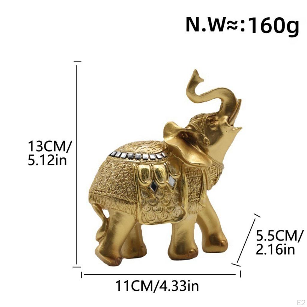 Modern Feng Shui Animal Sculpture Cow Cattle Elephant Figurine Resin Art Crafts Decorative Statue