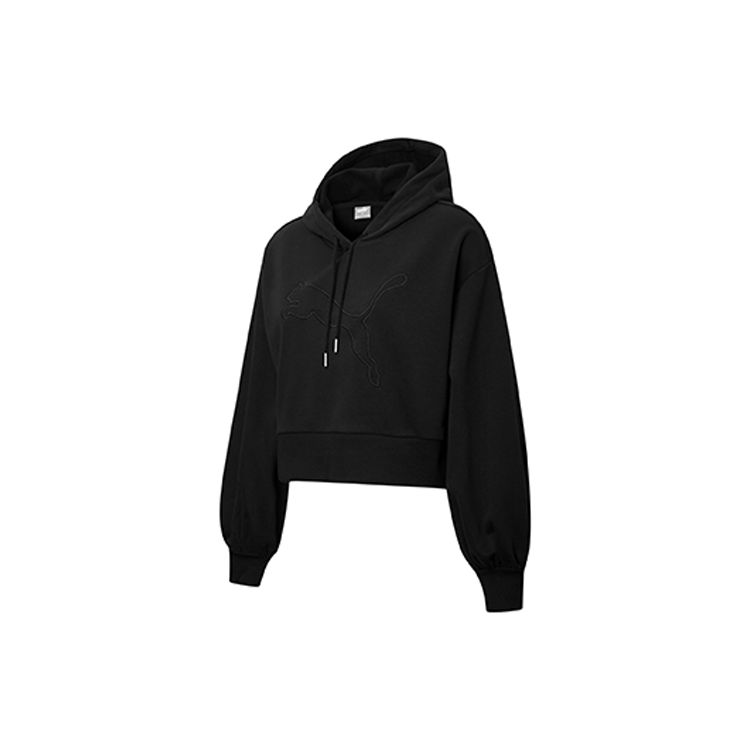 

Puma Solid Color Short Sports Hoodie Women hoodies Black 845599-01 L