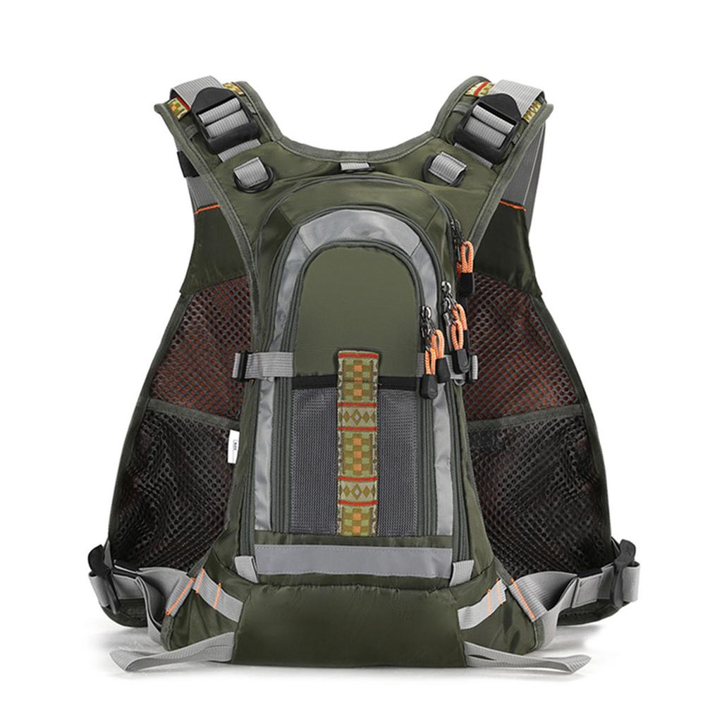 Fishing Vest with Pocket Outdoor Universal Detachable Protective Body Equipment Green Free Size